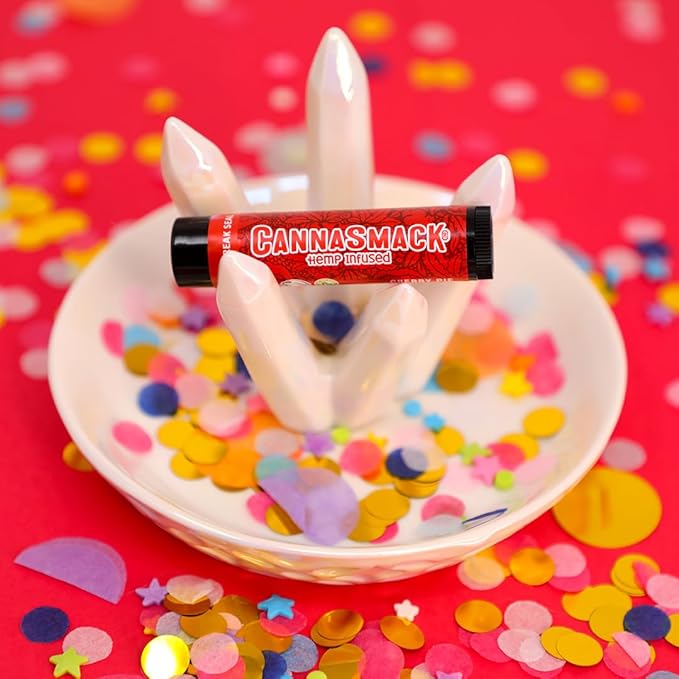 CannaSmack Natural Hemp Lip Balm - Cherry Flavor