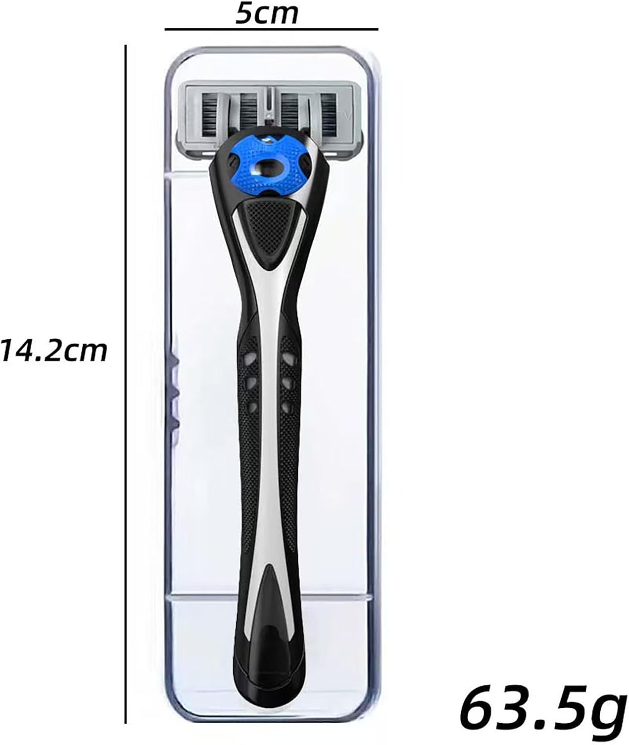 Transparent Razor Storage Case for Amazon Basics,Durable Travel Box for Razor and Accessories, Ideal for Men’s Shaving Kits