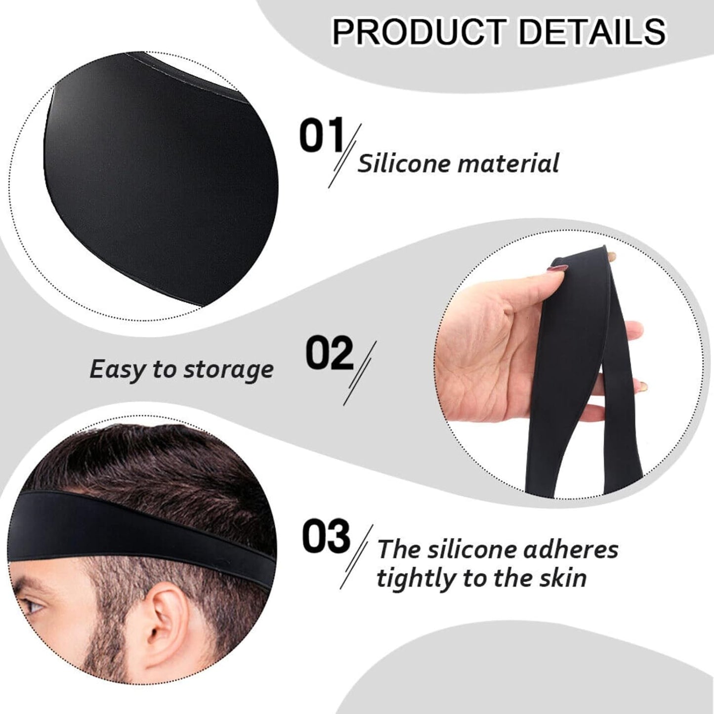 Neckline Shaving Template, Hair Cutting Guide Curved Neck Hair Shaving Template Soft Silicone Neckline Trimming Template for DIY Home Haircuts (Red)