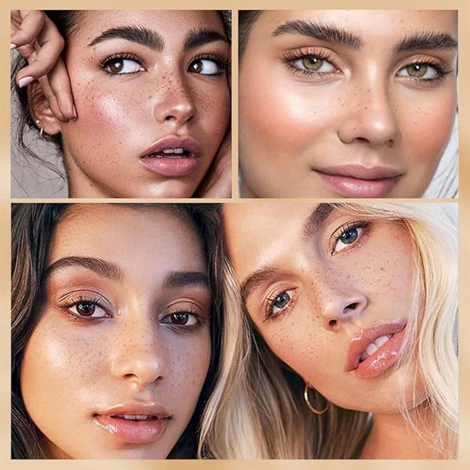 Freckle Pen 4 Colors Natural Freckle Pen Fake Freckle Pen Waterproof Long Lasting Soft Spots Natural Relaxing Sun Makeup (Dark Brown)