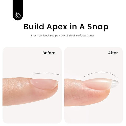 Beetles Milky White Builder Gel for Nails 7 in 1 Strengthener Gel for Nail Extension Building Nail Apex DIY at Home Beauty Gift Sets for Women,Base Coat Need