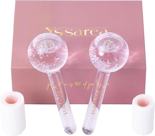 Yssarea Ice Globes for Facials - Freezer Safe | Highly Effective Facial Globes for Daily Beauty Routines | Tighten Skin | Reduce Puffiness | Enhance Circulation and Complexion