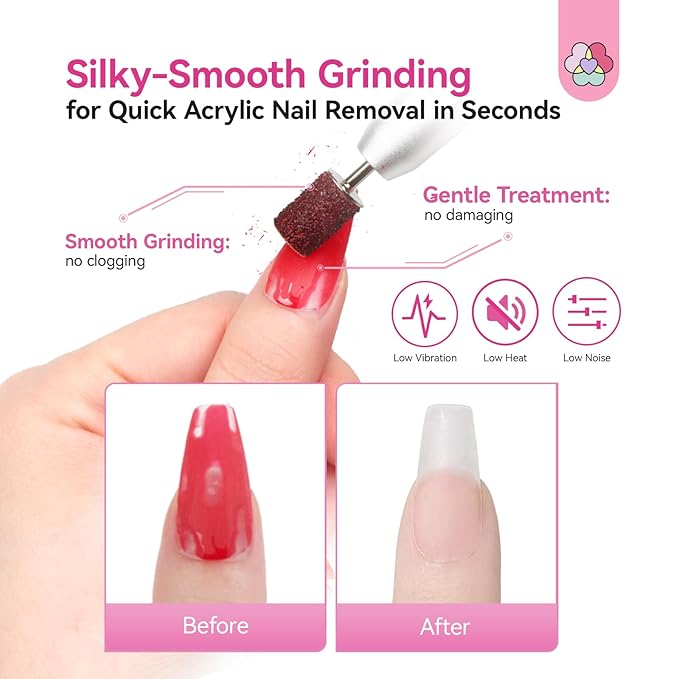 SAVILAND Essentials Electric Nail Drill: 40000RPM High-Torque Nail File Quick Removal for Acrylic Nails Easy Operation Portable Nail Drill for Beginner Home DIY Nail Art Manicure Pedicure