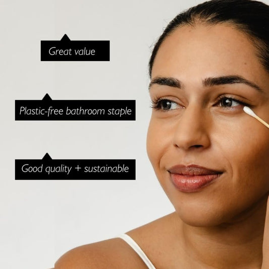 UpCircle Bamboo Cotton Buds - 200 Pieces - Sustainable, Plastic-Free, Fully Recyclable Ear Buds - A Staple For Any Bathroom