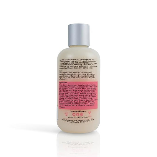 Hydrating Facial Cleanser – Gentle Daily Face Wash with Grapefruit, Sugar Cane, and Gotu Kola – Lightly Exfoliating Vegan Formula for All Skin Types – Classic Cleanser (8 oz)