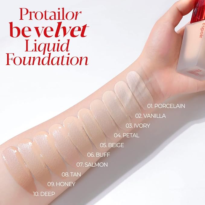 Espoir Pro Tailor Foundation Be Velvet SPF22 PA++ #5 Beige 1.01 fl oz | Powerful Lastingness Cover | Thin Coverage Improving Skin Texture | Velvety Formula without any Dry Feeling | Korean Makeup