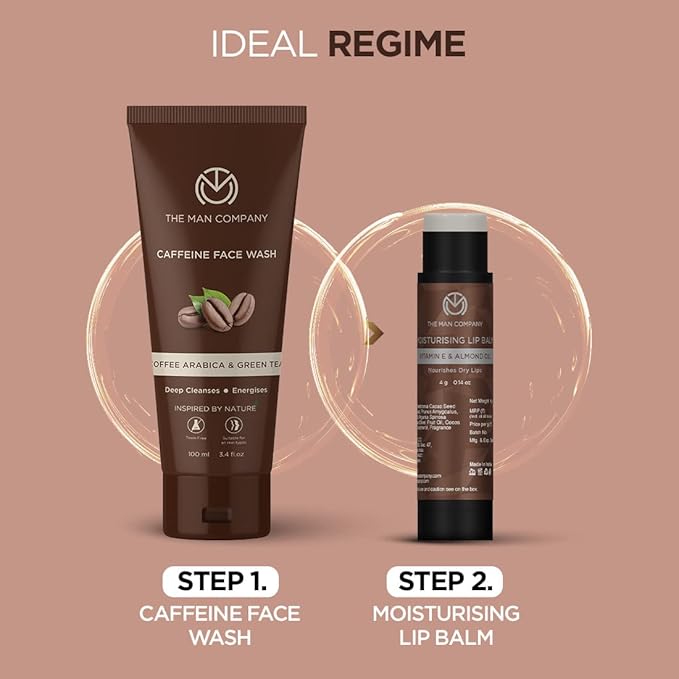 The Man Company Nourishing Lip Balm with Vitamin E, Almond & Olive Oil | Soft, Supple, Moisturizes | Free from Dry/Chapped Lips - 4gm