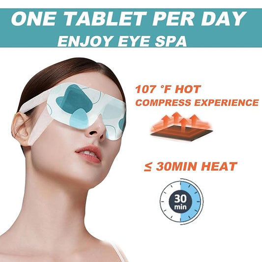 50 Packs Steam Eye Mask for Dry Eyes, Self Heated Sleep Eye Mask Disposable Warm Compress for Eyes, Relieves Dry Eye Eye Strain, Dark Circles, Puffiness,Microgroove (Natural Unscented More Safer)