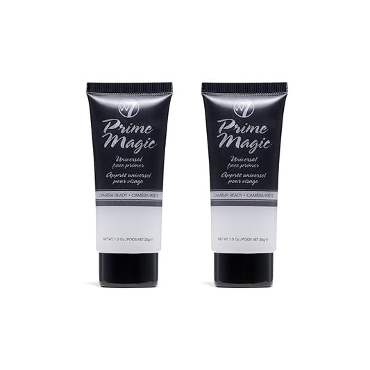 W7 Prime Magic Face Primer - Clear Makeup Base Priming Formula For Flawless Skin - Vegan Makeup - 2 Pack