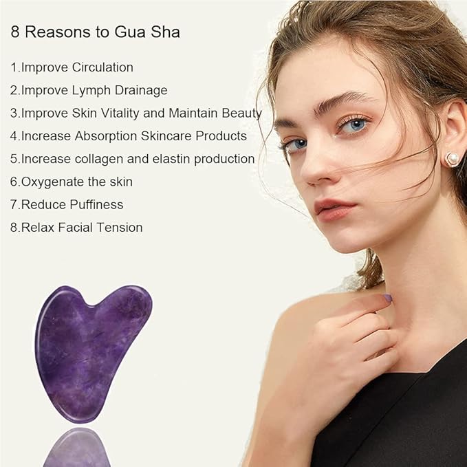 Ditind Gua Sha, Gua Sha Facial Tools, Guasha Tool for Face Tighten Skin, Gua Sha Massage Beauty Tool for Body Eyes Neck Massager with Travel Box
