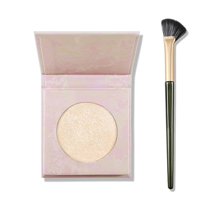 Face Highlighter Makeup Palette, Shimmer Glitter Diamond Sparkly Highlighters Makeup Palette Powder for Face Body Cheek Skin 03# Champagne Gold