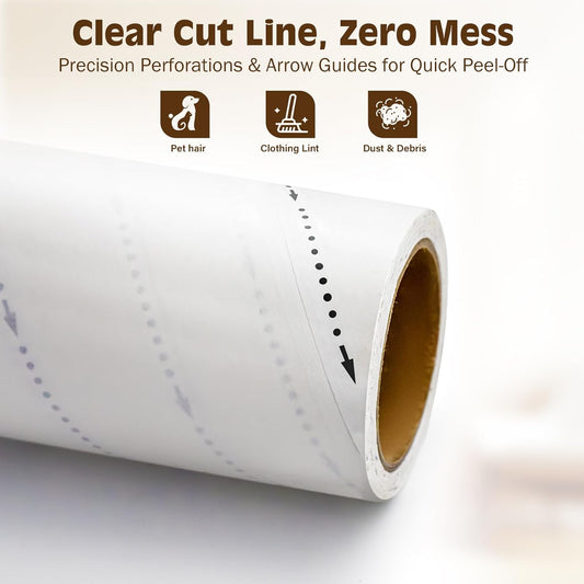 Large Lint Rollers for Pet Hair Extra Sticky,9.45''/6.3"Pet Hair Removal Tool Roller for Dog Cat Hair,450 Sheets/5 Refills,Detachable Telescoping Extension Lint Remover Brush for Clothes,Couch,Carpets