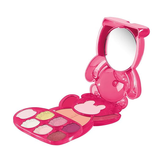 Pupa Milano Happy Bear Makeup Kit, 002 Fuchsia, 0.39 oz - Makeup Gift Set - Makeup Palette - Blush - Eyeshadow - Highlighter - Lip Gloss - Face Makeup