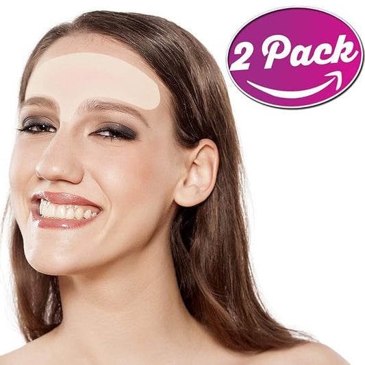 Nurse Hatty® Anti-aging Wrinkle Script Forehead 2pk. Silicone Skincare Pads for Wrinkles