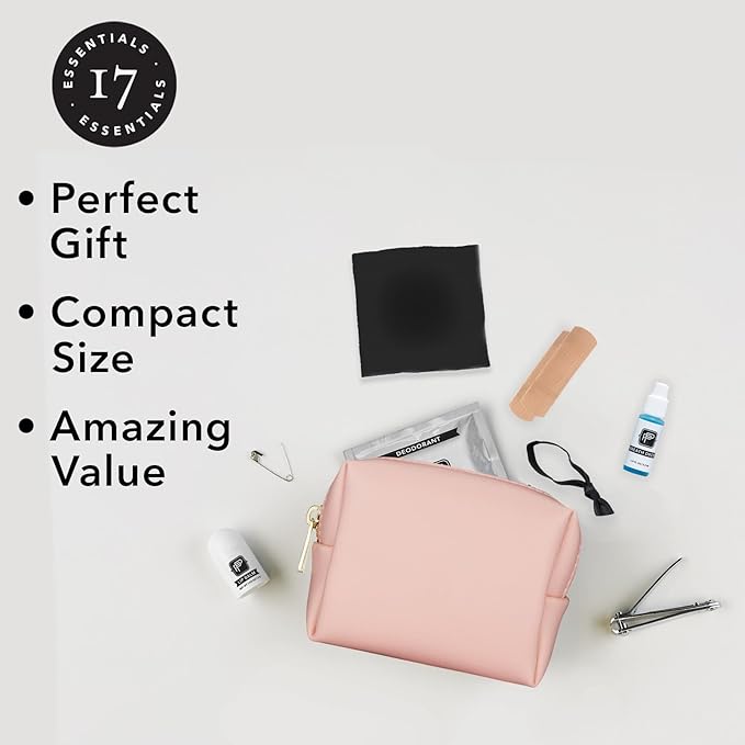 Pinch Provisions Gym Kit, includes 15 Personal Care Essentials for Wellness & Beauty, Perfect for Gifts, Gym Bags, Duffle Bags & Lockers (Blush)