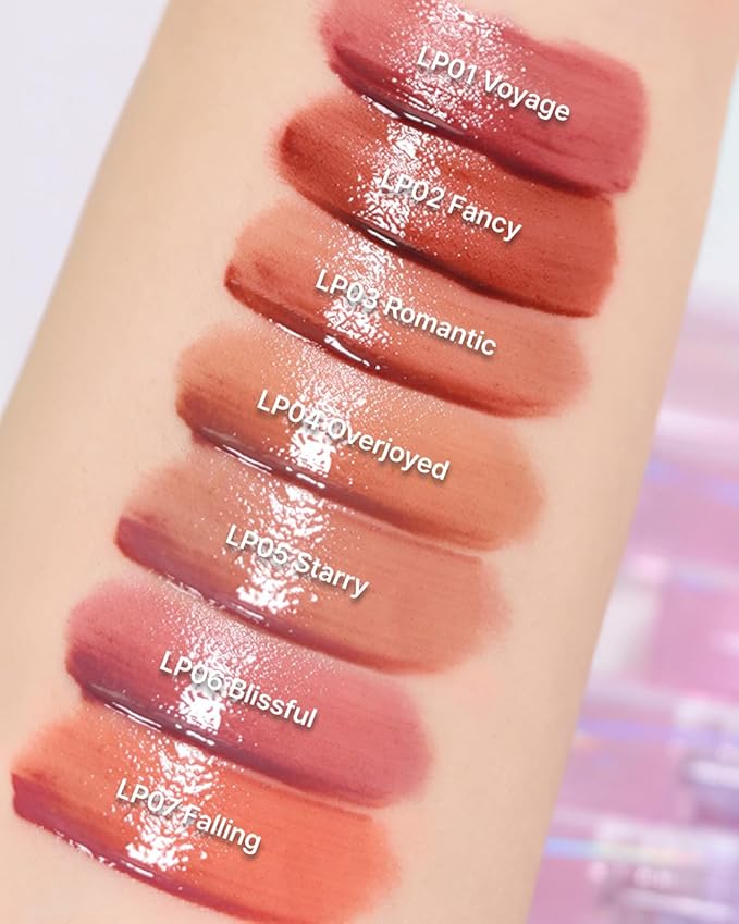 DEARMAY LA PISTE LIP TINT LP03 Romantic 0.14 oz. long lasting lip stain with glossy finish and lightweight texture, non sticky, hydrating formula with no flaking and glassy vivid tint, korean makeup