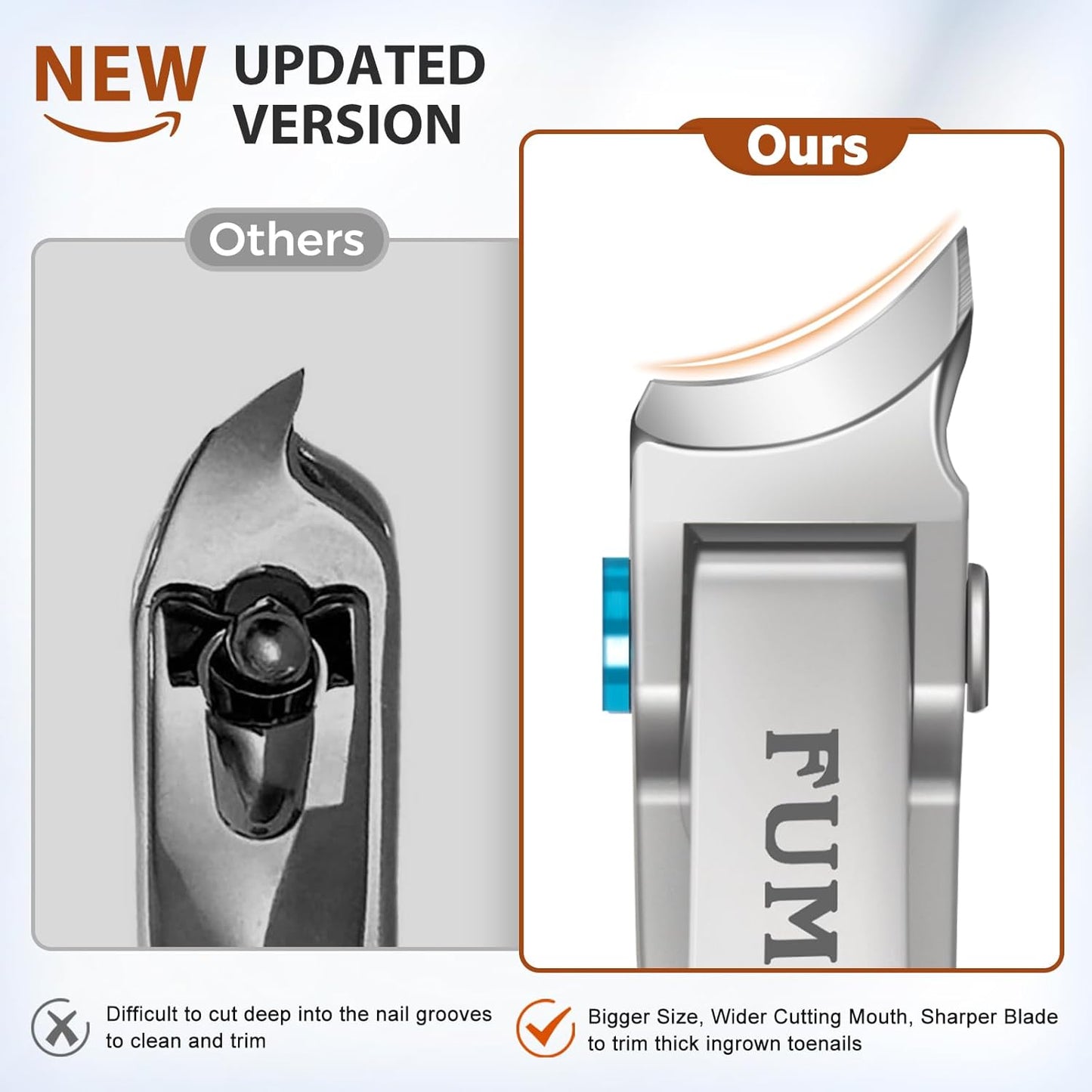 Toenail Clippers for Men Thick Toenails, Large Mens Toe Nail Clippers for Thick Nails for Seniors with Wide Opening, Heavy Duty Slanted Nail Clippers Fingernail Clipper with Long Handle Gifts for Men