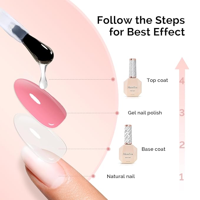 MelodySusie No Wipe Glossy Top Coat Long Lasting Shine Finish Soak Off UV LED Nail Lamp Nail Polish Art Design Manicure Kit Perfect Gifts for Women Girls 1 Pcs 15ml Clear