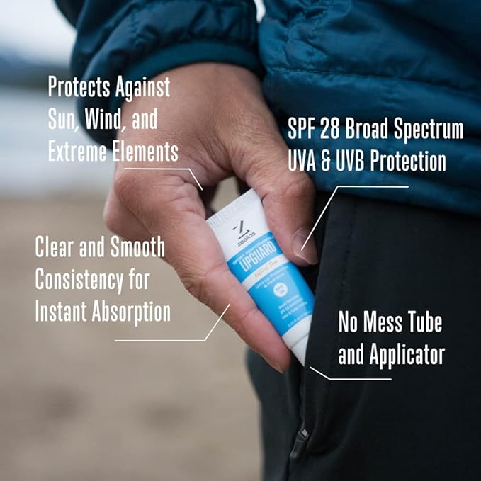 Zealios LipGuard - SPF 28 - UVA/UVB Sunscreen Protection & Repair Chapped Lips - Broad Spectrum Protection Lip Balm - Sensitive Skin Safe - Paraben Free Coconut Jojoba Oils Lip Applicator - Pack of 3