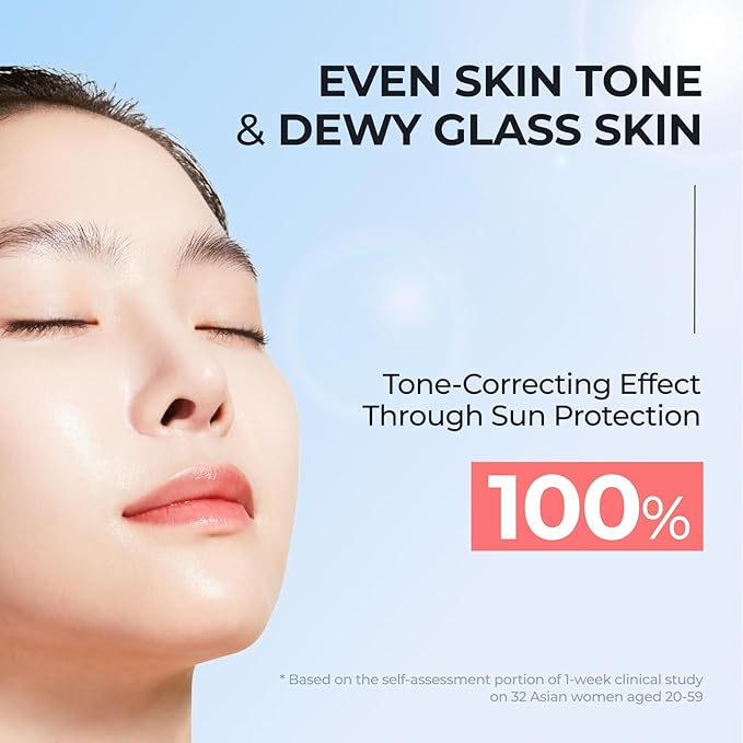 SPF 50 DOMINAS Tinted Sunscreen Moisturizer (1.7fl oz) - Tone Correction, Korean Skin Care, Broad-Spectrum UV Defense Sunblock, Water-in-Oil Formula for Lightweight, Panthenol, Sun Cream