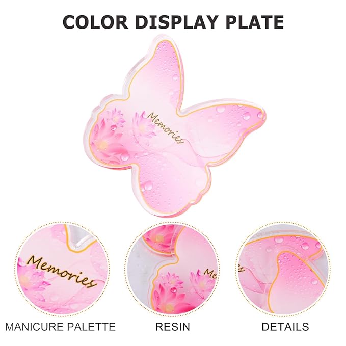 Resin Nail Art Palette: 2PCS Nail Art Palette Makeup Resin Mixing - Makeup Plate Nail Plates for Nail Art Nail Tip Holder Nail Art Display