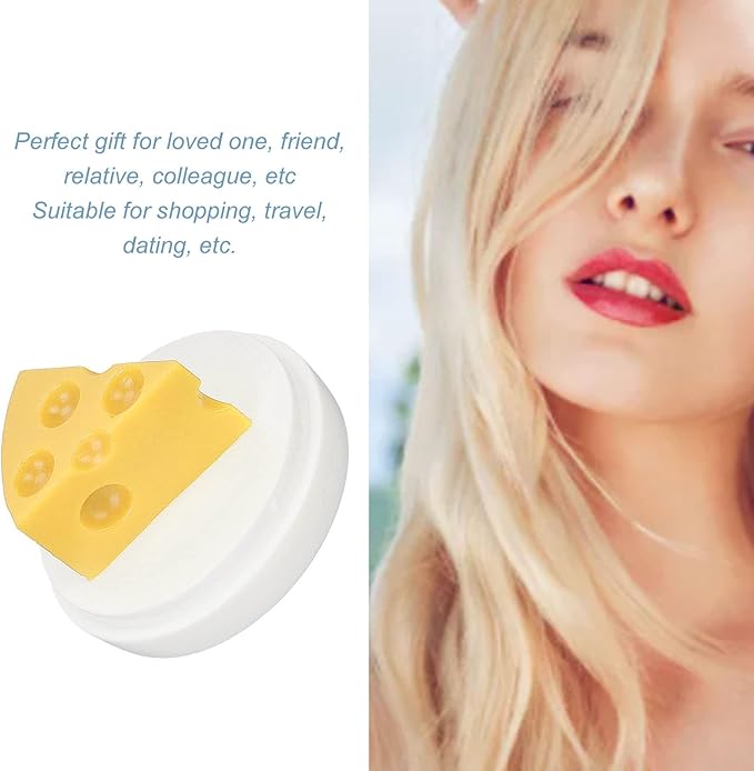 Cheese Shaped Lip Balm, Moisturizing Nourishing Repair Lip Balm, Hydrating Lip Balm for Chapped Cracked Lips 0.3oz(02)