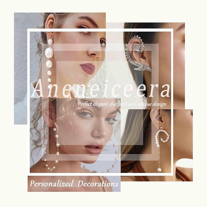 Vintage Butterfly Pearl Drop Earrings Gold Pearl Chain Earrings Long Pearl Tassel Earrings White Butterfly Stud Earrings Wedding Pearl Earrings Jewelry for Women