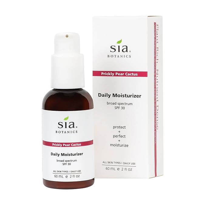 Prickly Pear Daily Facial Moisturizer - SPF 30 (59ml/2oz Pump Bottle) | Face Sunscreen w/Prickly Pear, Sweet Orange, Lavender | Natural, Clean, Botanical Skincare for Women