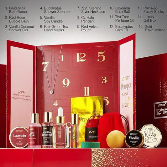 Birthday Gifts for Her, 12 Day Beauty Surprises, Wedding Gifts for Adults, Birthday Gifts for Women & Men, Anniversary Ideas, Beauty & Spa - Bath & Body Care Gift Set