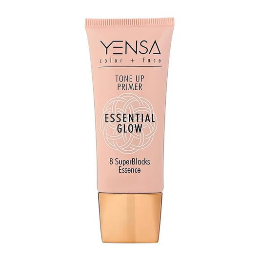 YENSA Tone Up Primer Essential Glow - Clean Superfood Formula with 8 Skin-Loving Ingredients - Minimizes Pores, Fine Lines & Wrinkles - Lightweight Satin-Sheen Finish