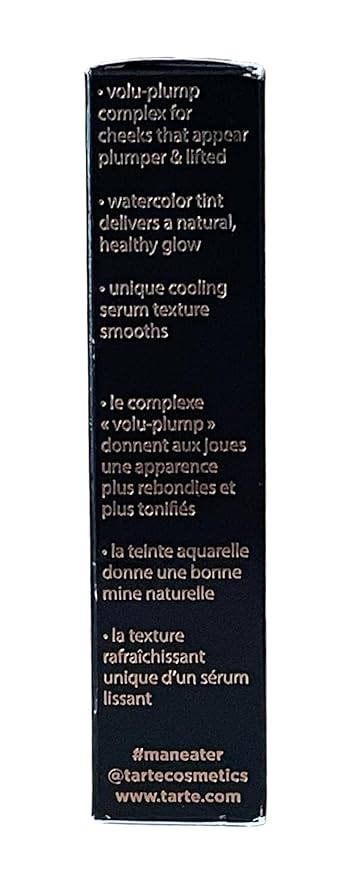 tarte maneater blush & glow cheek plump (strawberry, standard full size), 0.27 Fl Oz (Pack of 1)