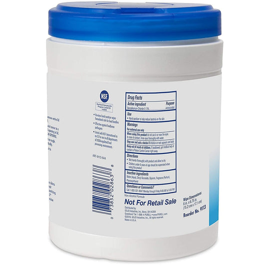 PURELL Hand Sanitizing Wipes, Fresh Citrus Scent, 270 Count Alcohol-free formula Sanitizing Wipes in Eco-Fit Canister (Case of 6) - 9113-06