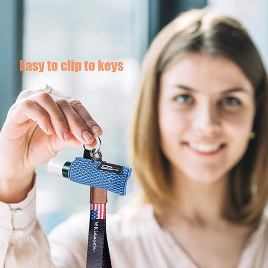 WK IEASON Lip Balm Sleeves Holder Keychain 3pcs Clip on Chapstick Lipstick Sleeves Keychain Holder Pouch Tight-Knit Elastic Lipstick Sleeves Key Ring(Black/Jade/Orange)