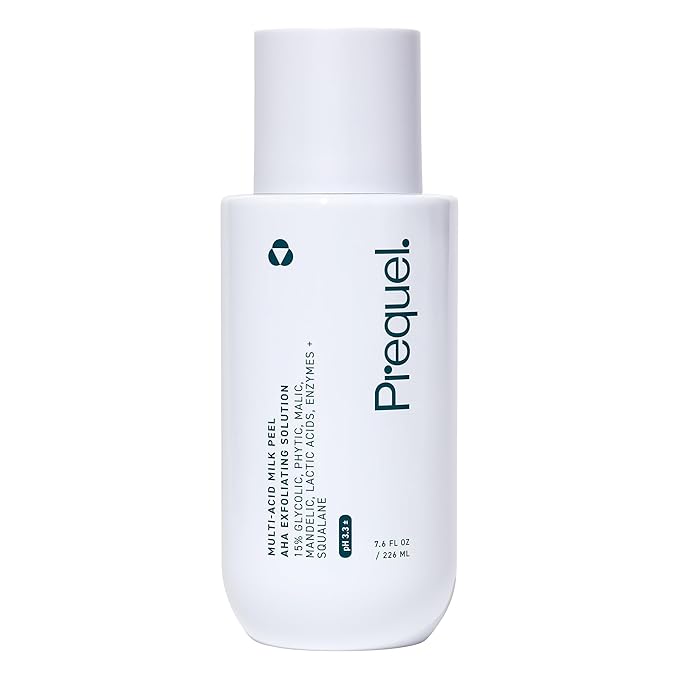 Skin Multi-Acid Milk Peel, Professional Exfoliating Solution. 15% Glycolic Acid Face Peel with Lactic Acid and Enzymes. Hydrating Chemical Exfoliant. Clinical Strength Formula, 7.6oz Bottle.