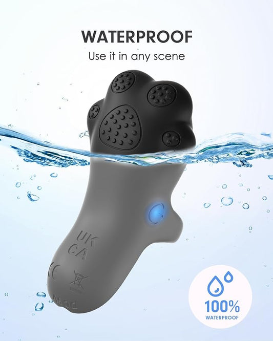 Portable Facial Massage Ball, Waterproof Rechargeable Powerful Multifunctional Eye Face Finger and Neck Massager, Black