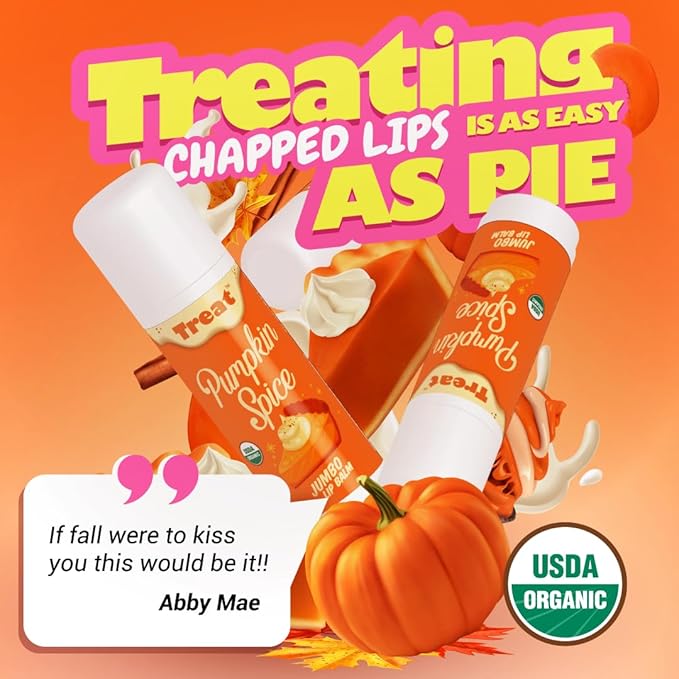 TREAT© Jumbo Organic & Cruelty Free .50 OZ (Pumpkin Spice Lip Balm)