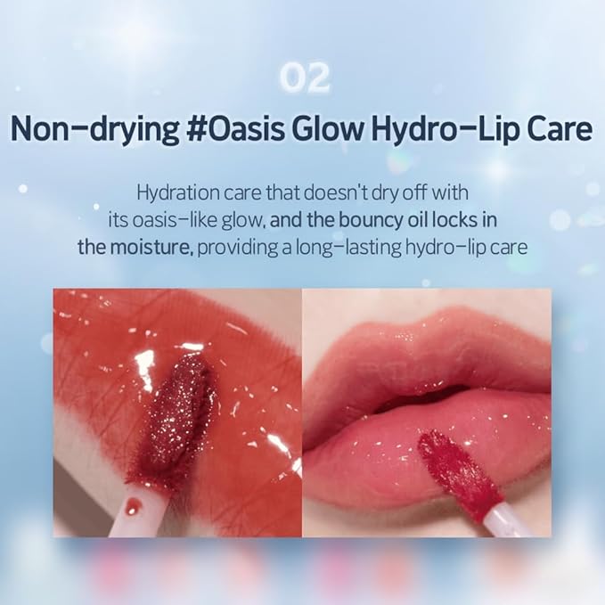 ETUDE Over Glowy Lip Stain Tint #17 Diamond Forever | Non-Sticky Vegan Lip Tint | Moisturized & Long-lasting Lip Gloss | Daily Tint for Dry Lips, Korean Makeup, K-beauty, Perfect for Gift