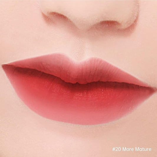 BBIA Last Velvet Lip Tint - Soft & Creamy Matte Finish Lip Stain, Blur Effect with Velvety Texture, Long-Lasting, High Pigment, Lightweight, Non-Drying, Korean Lip Makeup (20 MORE MATURE)