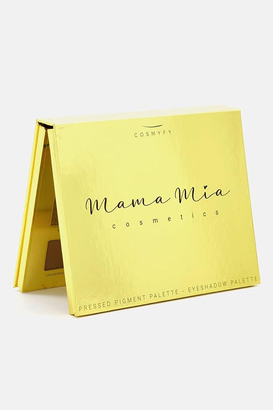 Mama Mia Pressed Pigment Eyeshadow Palette, 12 Color Shimmer Matte Eyeshadow Palette, Vegan and Cruelty-Free