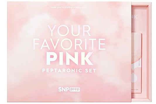 SNP PREP Skincare Set | 4-in-1 Korean Skin Care Set | Peptaronic Complete Skin Care Set | Includes Facial Toner, Cream, Face Serum, and Ampoule Sheet Face Masks | Skin Care Gift Set | 10 Sheets