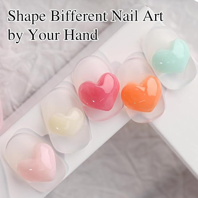 Double Rhythm 3D Clear Solid Sculpting Gel for Nail Art - Non-Sticky Hard Gel for Building, Carving, Molding Extension - Soak Off UV/LED Salon Home DIY 0.5 Oz (Clear)