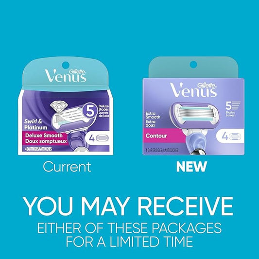 Gillette Venus Extra Smooth Swirl Women's Razor Blade Refills - 4 Count