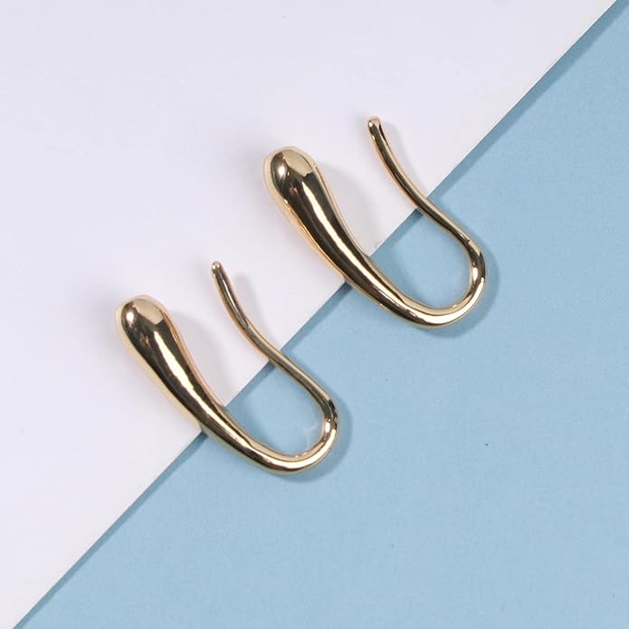 Vintage Water Drop Earrings Gold Teardrop Earrings Tiny Droplet Earrings Minimalist Everyday Earrings Jewelry for Women and Girls