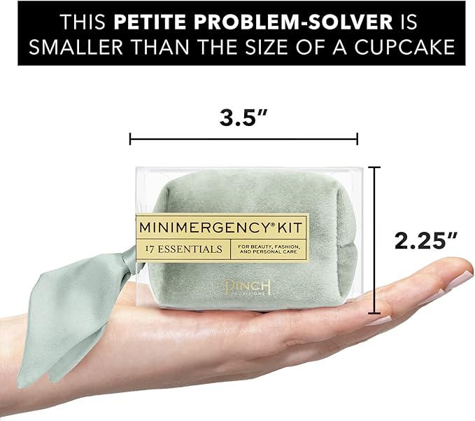 Pinch Provisions Velvet Minimergency Kit, for Her, Includes 17 Must-Have Emergency Essential Items, Compact, Multi-Functional Pouch, Gift for Parties and Birthdays