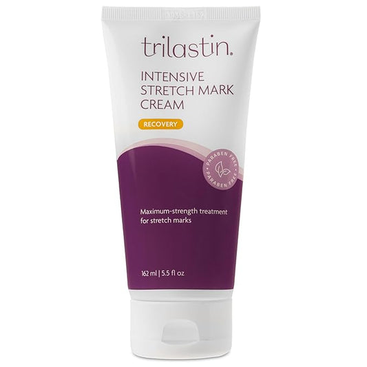 TriLASTIN-SR Intensive Stretch Mark Cream (5.5 oz.) for Pregnancy, Scar Cream and Moisturizing Lotion, Cocoa Butter, Scar Treatment, Hypoallergenic and Paraben-Free