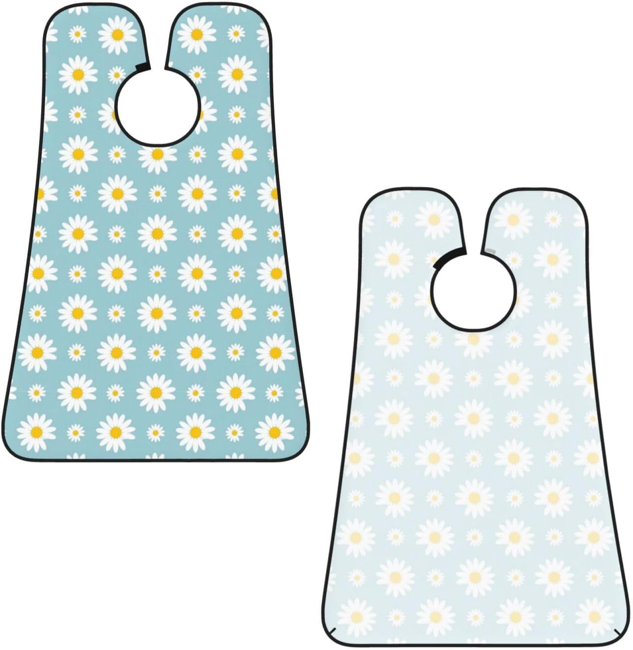 Beard Hair Catcher Bib, Waterproof Non-Stick Grooming Apron for Shaving Trimming, Perfect for Men Dad, Floral Daisy Flowers Purple Shave Bib