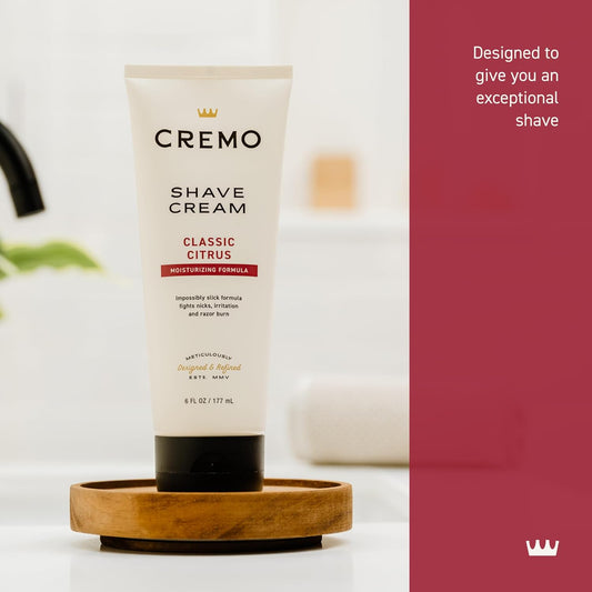 Cremo Original Shave Cream, Astonishingly Superior Ultra-Slick Shaving Cream for Men, Fights Nicks, Cuts and Razor Burn, 6 Fl Oz