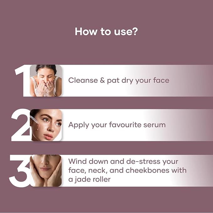 Saturn by GHC Authentic Rose Quartz Jade Roller & Gua Sha Set – Premium Facial Massage Tools for Skin Revitalization and Toning