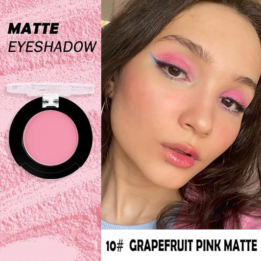 Monochrome Matte Eyeshadow Makeup Palette,Highly Pigmented Grapefruit Color Eyeshadow Palette,Matte Pressed Powder Eye shadow Makeup,Single Vegan Eye Shadow,Daily Evening Women Girls Eyeshadow Gift10#