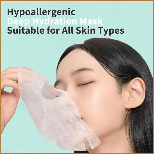 YoungMe Soothing Glam Facial Sheet Mask - 1 Sheets Face Masks | Korean Face Mask Skincare - Deep Real Masks for Sensitive Skin or All Skin Types